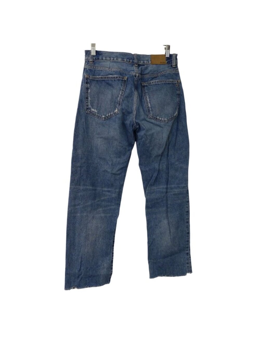 Madewell The Dean Easy Straight Jean Women Light Wash Raw Hem Button Fly Size 28 - Picture 5 of 15
